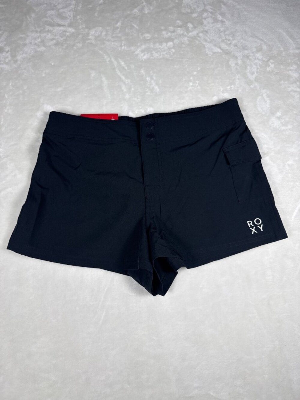 Roxy Womens Black Stretch Swim Boardshorts With UPF 50+ Size Medium 3 1/4-Inch I - Picture 2 of 8